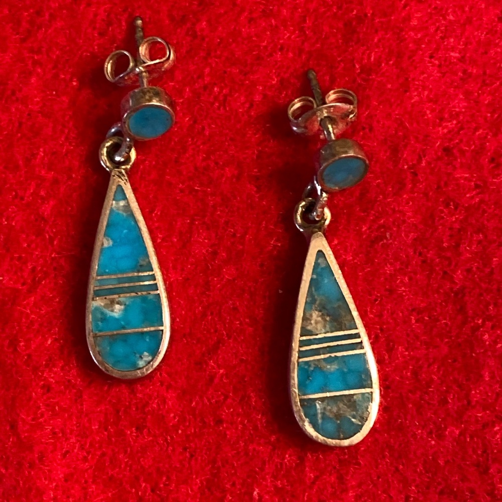 Rick Tolino Earrings Navajo  Sterling Silver 925
